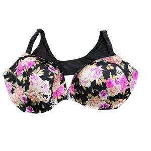 Torrid Curve Bra 44DDD black & Pink Floral & Skulls